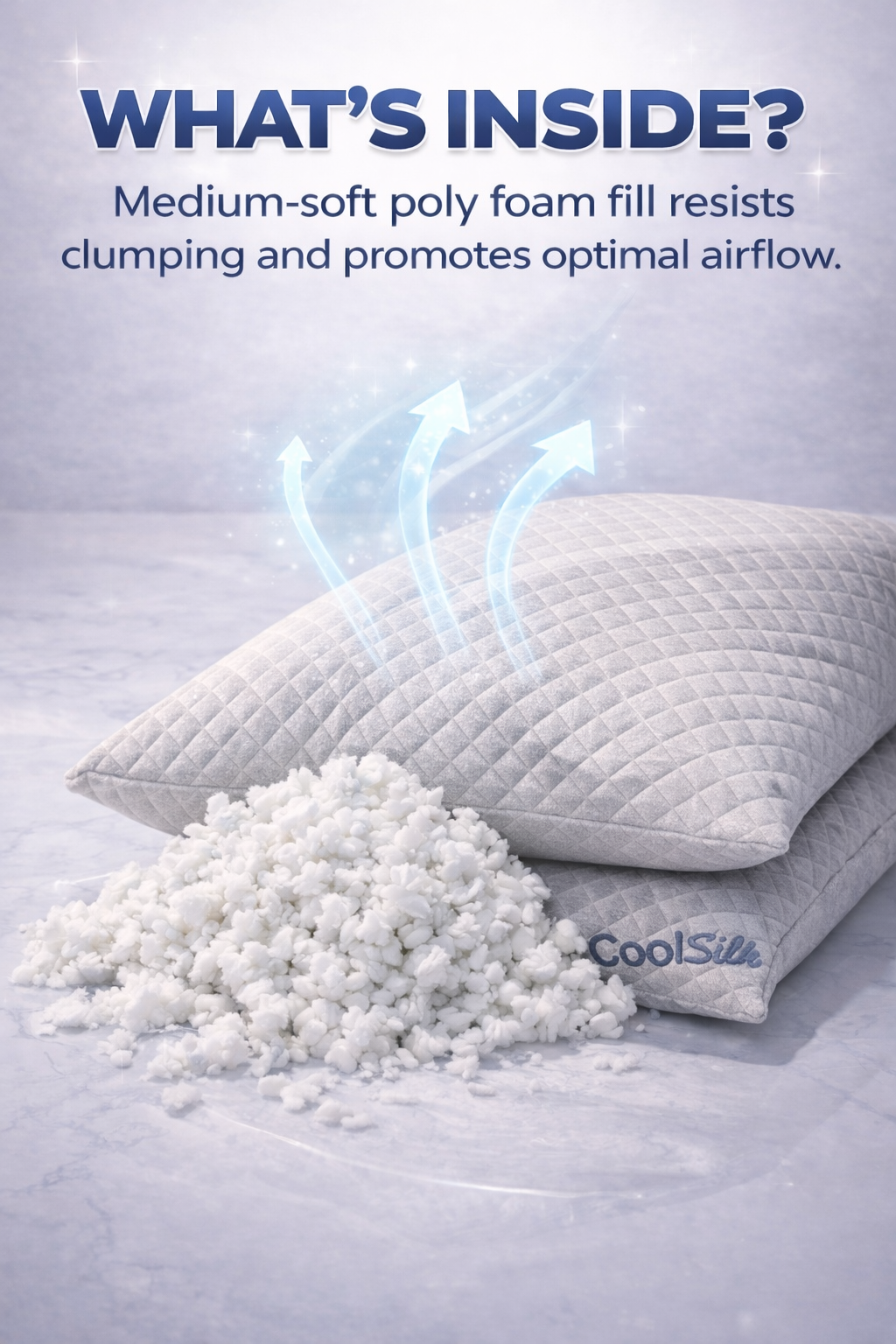 Luxury Cooling Pillows 2 Pack Soft Breathable Bed Pillows Sleep Comfort