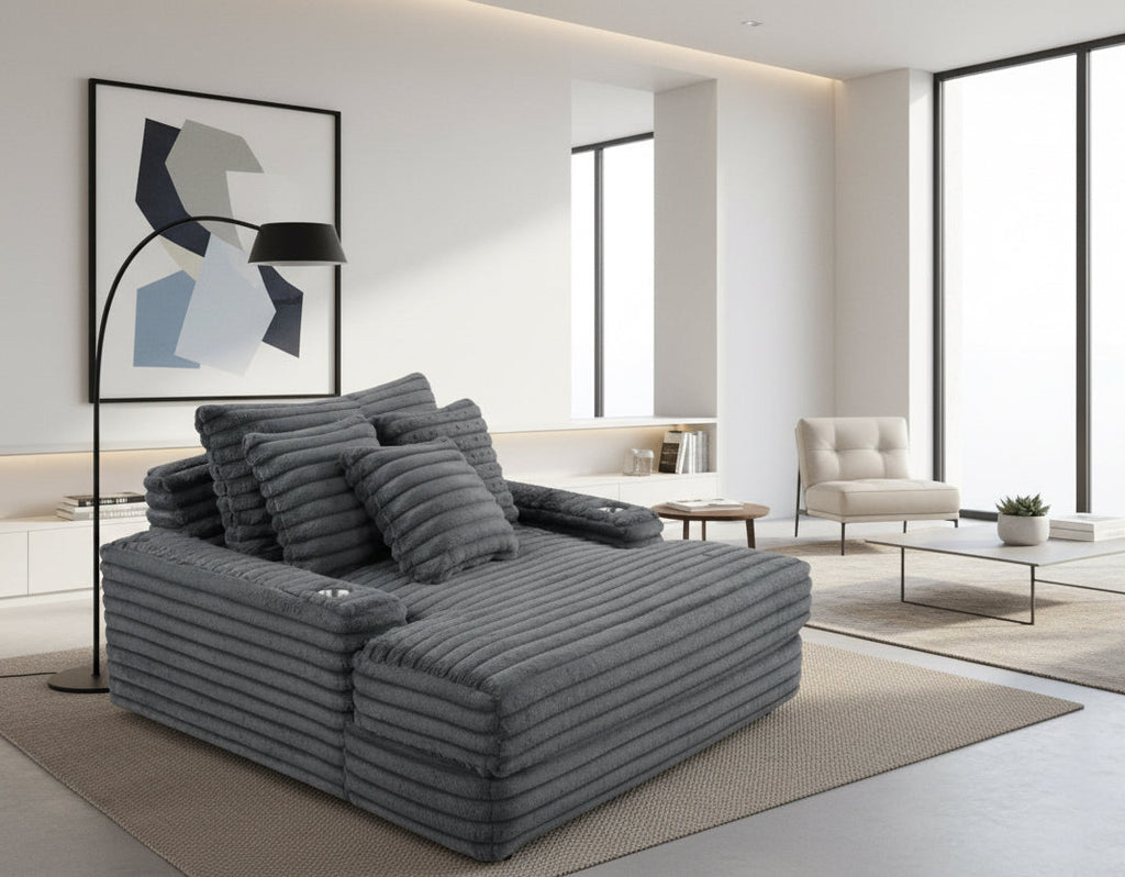 1100 SoftLine Chaise Charcol