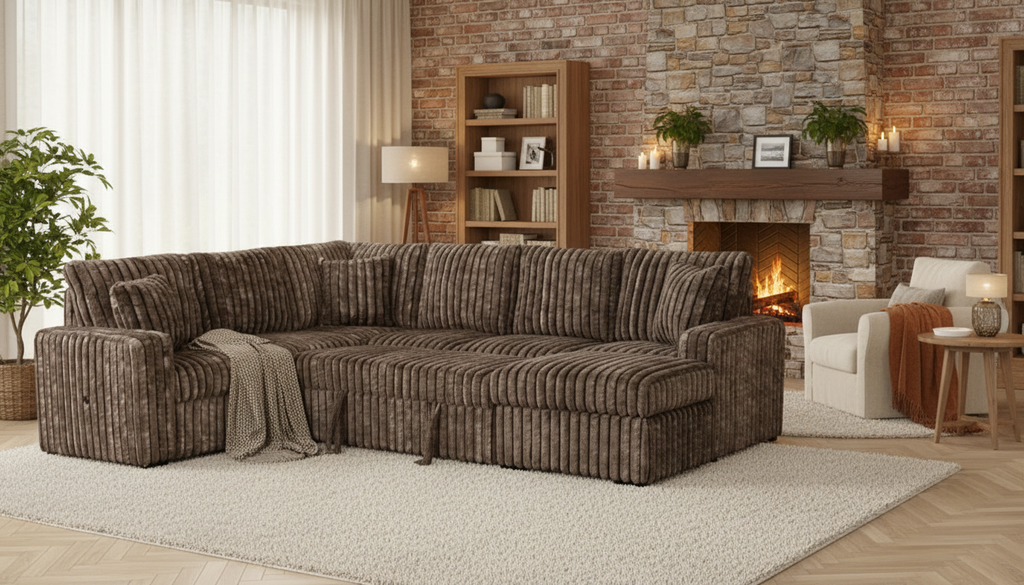 5500 MetroSleep Sectional
 (brown)